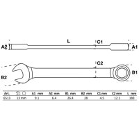 BGS Ratschenring-Maulschlüssel | SW 13mm