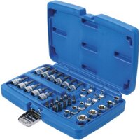 BGS Bit- und Steckschlüsseleinsatz-Satz | 10 mm (3/8") | T-Profil (für Torx) | 34-tlg.