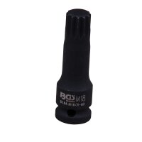 BGS Kraft-Bit-Einsatz | Länge 78 mm | Antrieb Innenvierkant 12,5 mm (1/2") | Innenvielzahn (für XZN) M18