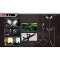 TECPO Duo-SMD-LED Arbeitsstrahler mit Stativständer 5000 Lumen | Kabelloser Strahler