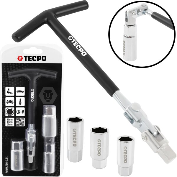TECPO Zündkerzenschlüssel-Satz 1/2" 16-18-21 mm
