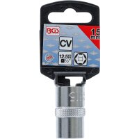 BGS Steckschlüssel-Einsatz Sechskant | Antrieb Innenvierkant 12,5 mm (1/2") | SW 15 mm