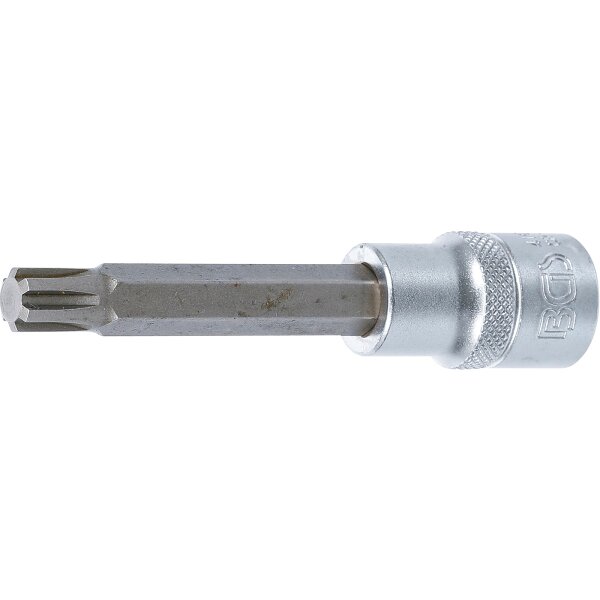 BGS Bit-Einsatz | Länge 100 mm | Antrieb Innenvierkant 12,5 mm (1/2") | Keil-Profil (für RIBE) M10