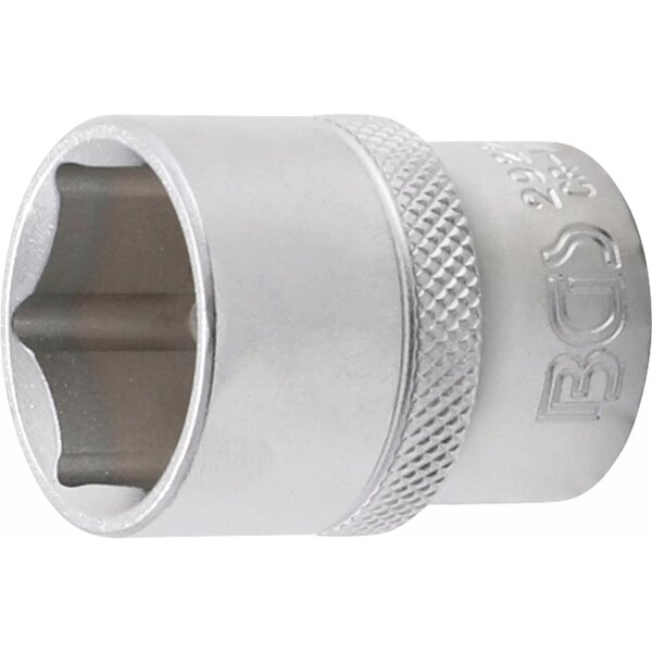 BGS Steckschlüssel-Einsatz Sechskant Antrieb Innenvierkant 12,5 mm (1/2") SW 22 mm