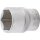 BGS Steckschlüssel-Einsatz Sechskant Antrieb Innenvierkant 12,5 mm (1/2") SW 22 mm