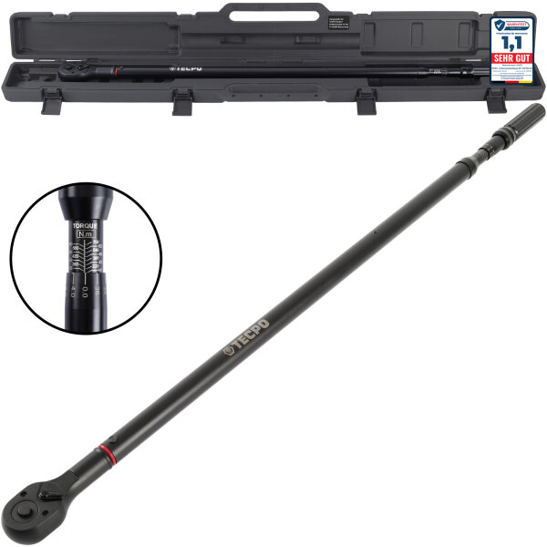 TECPO Drehmomentschlüssel 3/4", 140–700 Nm, kalibriert ±4 %
