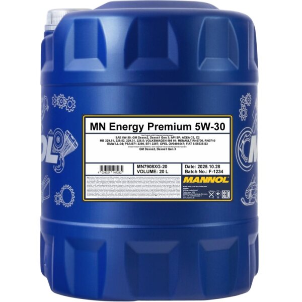 MANNOL Energy Premium 5W-30, 20L