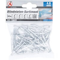 BGS DIY Blindnieten-Sortiment | Ø 4,8 mm | 50-tlg.