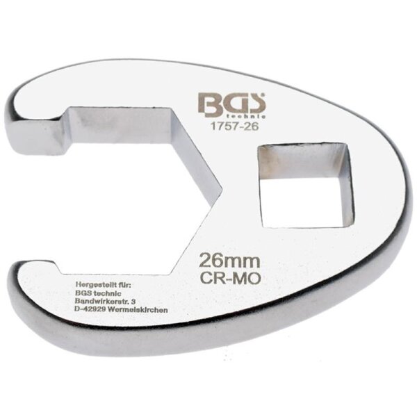 BGS 26 mm Hahnenfuss-Schlüssel, 12,5 (1/2)