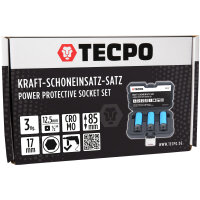 TECPO Kraft Schoneneinsatz Satz 1/2" 17 mm, 3-tlg.