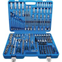 BGS Steckschlüssel-Satz Sechskant | Antrieb 6,3mm (1/4") / 10mm (3/8") / 12,5mm (1/2") | 214-tlg.