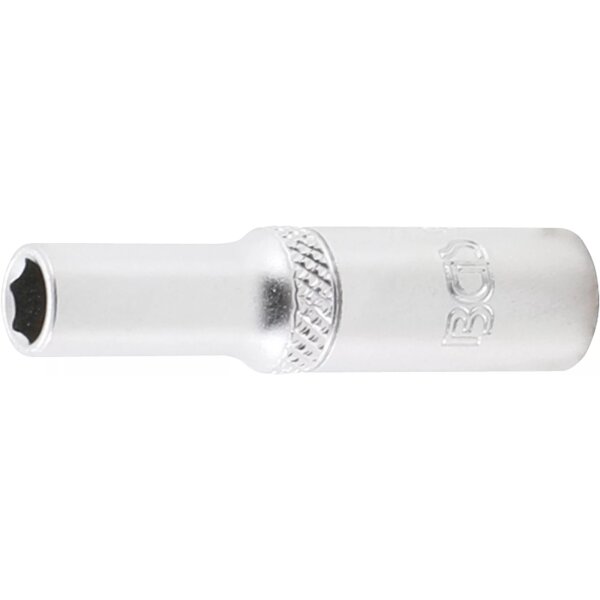 BGS Steckschlüssel-Einsatz Sechskant, tief | Antrieb Innenvierkant 6,3mm (1/4") | SW 6mm