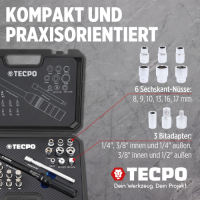TECPO Motorrad Drehmomentschlüssel Set 3/8, 5-60 Nm