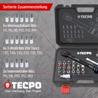 TECPO Motorrad Drehmomentschlüssel Set 3/8, 5-60 Nm