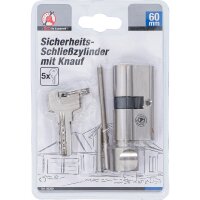 BGS DIY Sicherheits-Türzylinder | mit Drehknauf | 60 mm