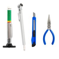 TECPO Reifenreparatur-Set 100-tlg. | Komplettset für schlauchlose Reifen mit Werkzeug, Ventilen und Stopfen im Aufbewahrungskoffer