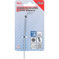 BGS Winkelschlüssel | extra lang | Innensechskant/Innensechskant mit Kugelkopf 2,5 mm