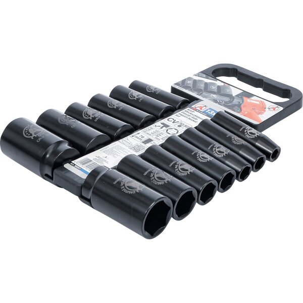 BGS Kraft Steckschlüsseleinsatz, 12.5 mm 1/2", 10 - 32 mm, 13-tlg.