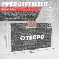 TECPO Zoll Steckschlüssel Satz 92-tlg. Werkzeugkoffer britisch