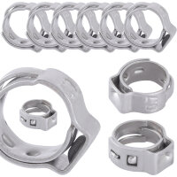 TECPO Schlauchschellen 1Ohr B:5 mm Ø10.1-11.8 mm...
