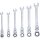 BGS DIY Ratschenring-Maulschlüssel-Satz | flexible Köpfe | Zollmaße | SW 1/4" - 9/16" | 6-tlg.