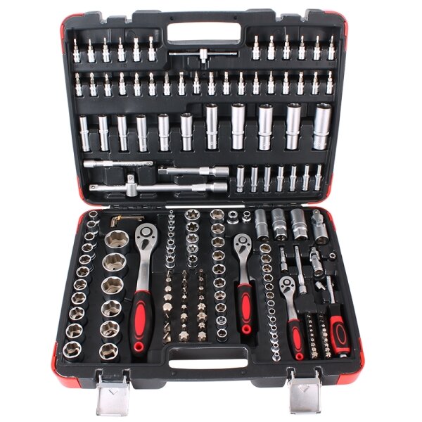 BGS DIY Steckschlüssel-Satz | Antrieb 6,3 mm (1/4") / 10 mm (3/8") / 12,5 mm (1/2") | 172-tlg.