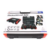 BGS DIY Steckschlüssel-Satz | Antrieb 6,3 mm (1/4") / 10 mm (3/8") / 12,5 mm (1/2") | 172-tlg.