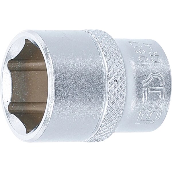BGS Steckschlüssel-Einsatz Sechskant | Antrieb Innenvierkant 10 mm (3/8") | SW 17 mm
