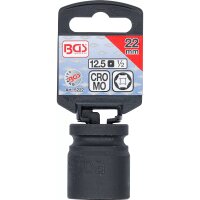 BGS Kraft-Steckschlüssel-Einsatz Sechskant | Antrieb Innenvierkant 12,5 mm (1/2") | SW 22 mm