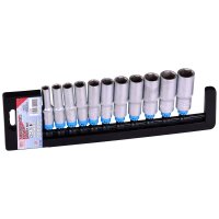 BGS Steckschlüssel-Einsätze, tief, 8-19 mm, 10...