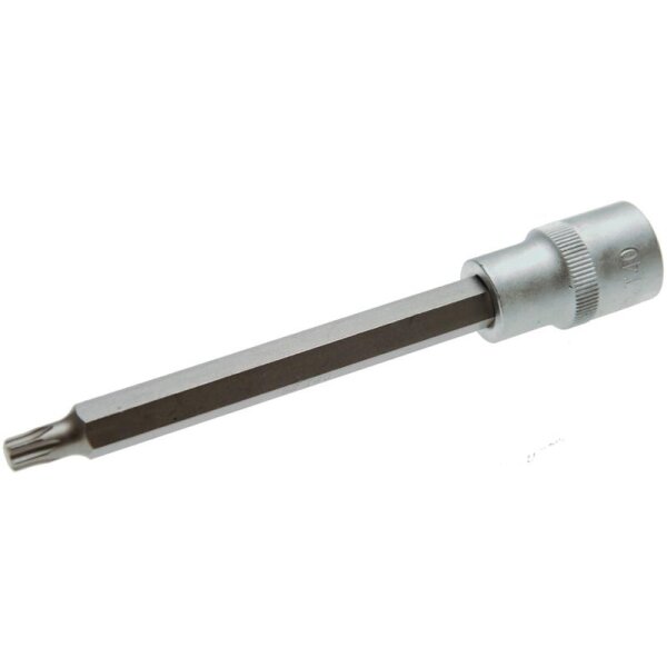 BGS Bit-Einsatz | Länge 140 mm | Antrieb Innenvierkant 12,5 mm (1/2") | T-Profil (für Torx) T40