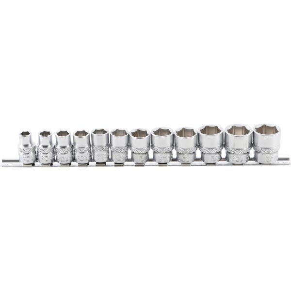 BGS Steckschlüssel-Einsatz-Satz, Sechskant | Antrieb Innenvierkant 10mm (3/8") | SW 8-19mm | 12-tlg.