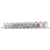 BGS Steckschlüssel-Einsatz-Satz, Sechskant | Antrieb Innenvierkant 10mm (3/8") | SW 8-19mm | 12-tlg.