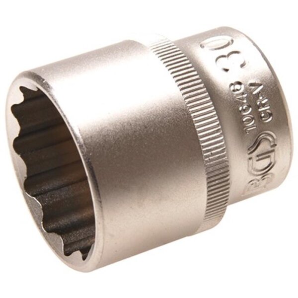 BGS Steckschlüssel-Einsatz 12-kant, 12,5 (1/2), 30 mm