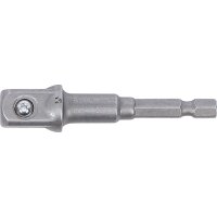 BGS Adapter für Bohrmaschinen | Antrieb Außensechskant 6,3 mm (1/4") / Abtrieb Außenvierkant 12,5 mm (1/2")