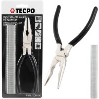 TECPO Polsterklammerzange Set, 8 Zoll (200 mm), inkl. 100...