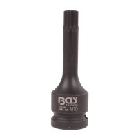 BGS Kraft-Bit-Einsatz | Antrieb Innenvierkant 12,5mm (1/2") | Innenvielzahn (für XZN) M10