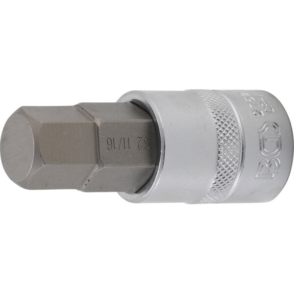 BGS Bit-Einsatz | Länge 70 mm | Antrieb Innenvierkant 12,5 mm (1/2") | Innensechskant 11/16"