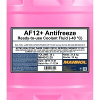 MANNOL Longlife Kühlerfrostschutz AF12+, 20L