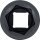 BGS Kraft-Steckschlüssel-Einsatz Sechskant Antrieb Innenvierkant 20mm (3/4") SW 33mm