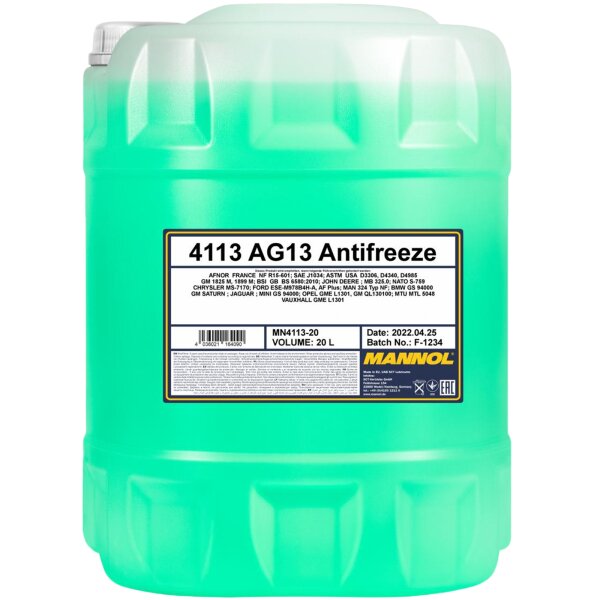 MANNOL Kühlerfrostschutz AG13, 20L