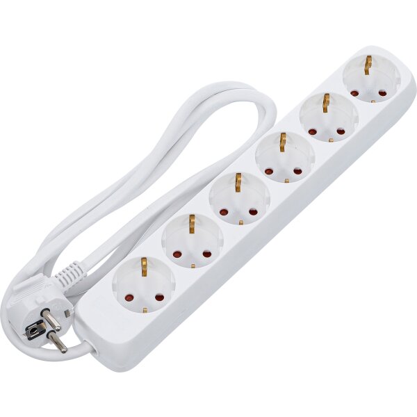 BGS Steckdosenleiste 6-fach Zuleitung 1,4 m 3 x 1,5 mm² IP 20