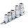 BGS Bit-Adapter-Satz mit Haltekugel Innenvierkant 6,3 mm (1/4") / 10 mm (3/8") / 12,5 mm (1/2") 5-tlg.