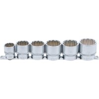 BGS Steckschlüssel-Einsatz-Satz, Zwölfkant Antrieb Innenvierkant 12,5 mm (1/2") SW 24 - 38 mm 6-tlg.