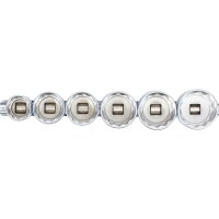 BGS Steckschlüssel-Einsatz-Satz, Zwölfkant Antrieb Innenvierkant 12,5 mm (1/2") SW 24 - 38 mm 6-tlg.