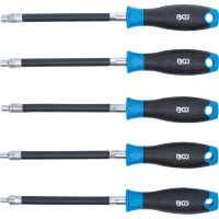 BGS Flexibler Schraubendreher-Satz mit Rundgriff E-Profil...