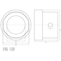 BGS Nabenmuttern-Schlüssel | Achtkant | für R.O.R. Anhänger | SW 127 mm