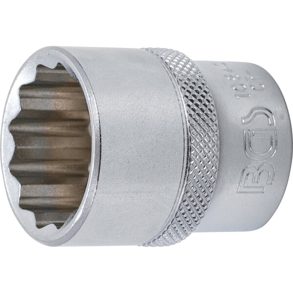 Steckschlüssel-Einsatz Zwölfkant | Antrieb Innenvierkant 12,5 mm (1/2") | SW 23 mm