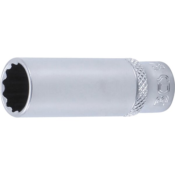 BGS Steckschlüssel-Einsatz Zwölfkant, tief | Antrieb Innenvierkant 6,3 mm (1/4") | SW 12 mm