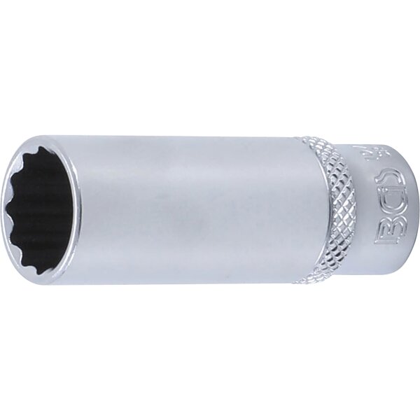 BGS Steckschlüssel-Einsatz Zwölfkant, tief | Antrieb Innenvierkant 6,3 mm (1/4") | SW 13 mm